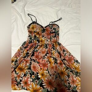 Floral bustier dress